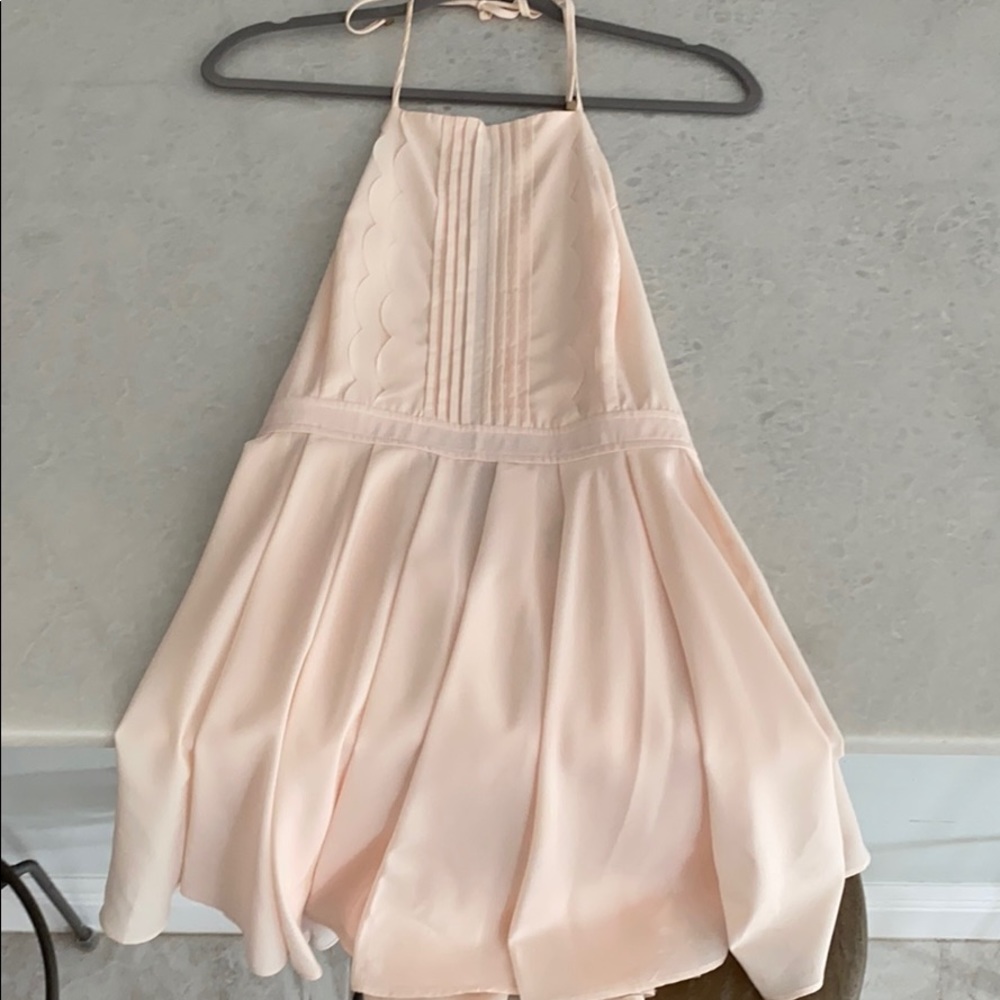 Blush halter dress